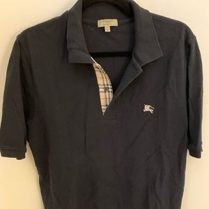 Lightly worn black men’s Burberry polo